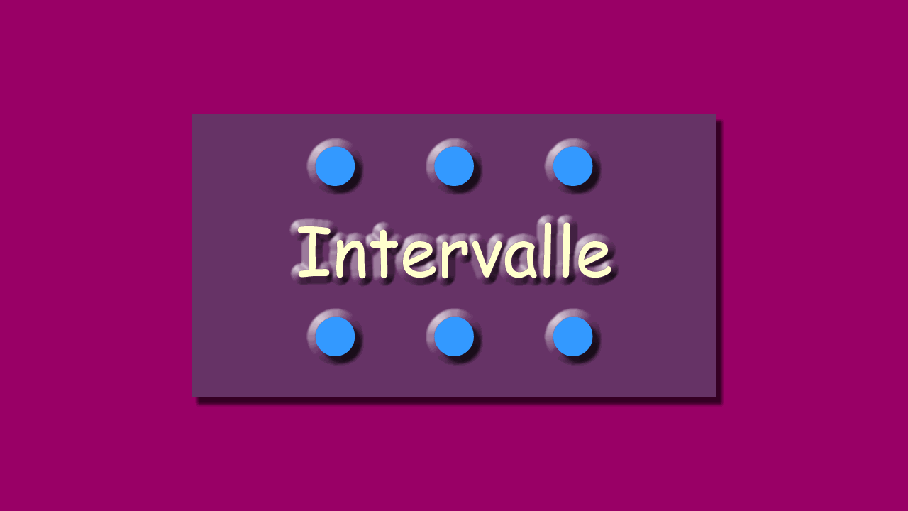 Intervalle MUSIK IST MEHR Bernd Michael Sommer